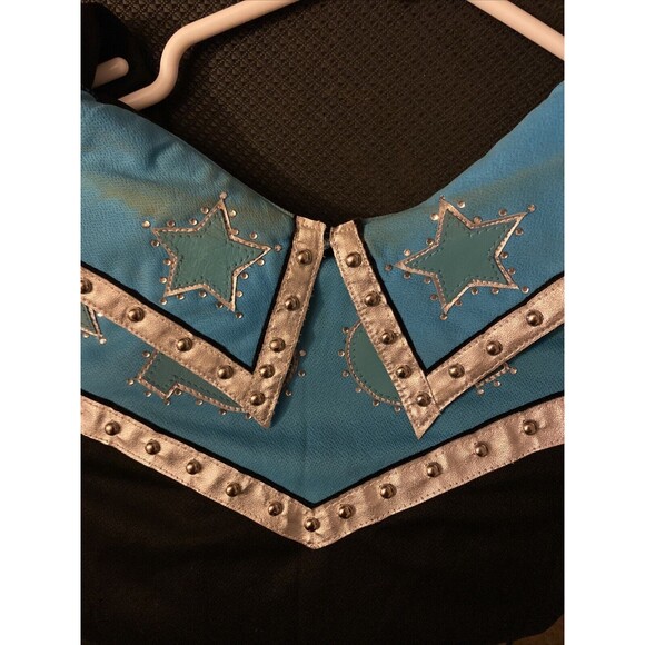 Valencia OOAK Equestrian Show Shirt Womens XL Rodeo Horseshoe Bling Cosplay - Picture 8 of 11